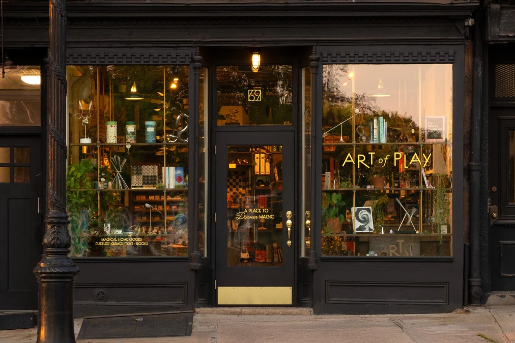 Art of Play Brooklyn storefront and 69 Atlantic hidden theater