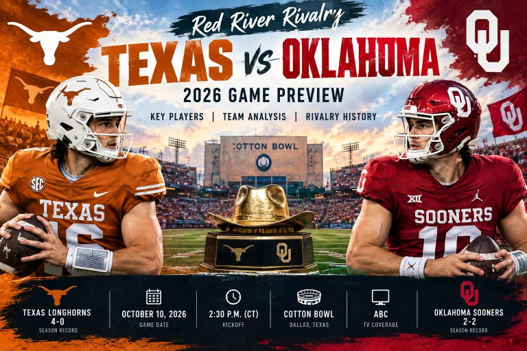 Texas vs Oklahoma 2026 Red River Rivalry football